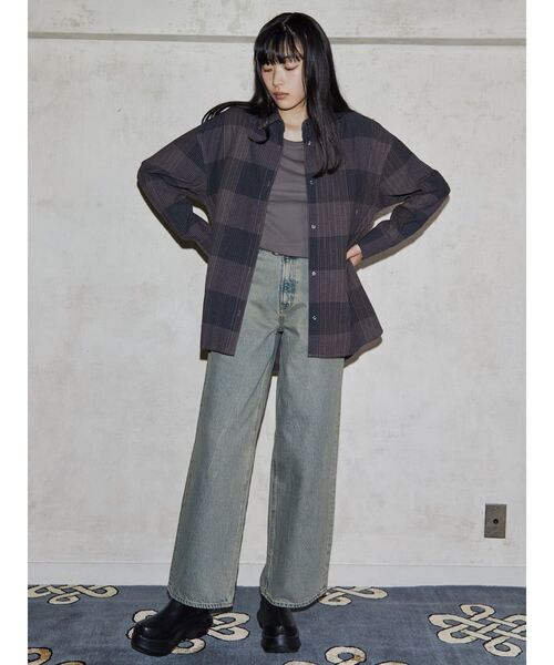 ブラウス シャツ 「VEQUM」OVER SIZE CHECK SH レディース VEQUM ブラウス シャツ 「VEQUM」OVER SIZE CHECK SH レディース
