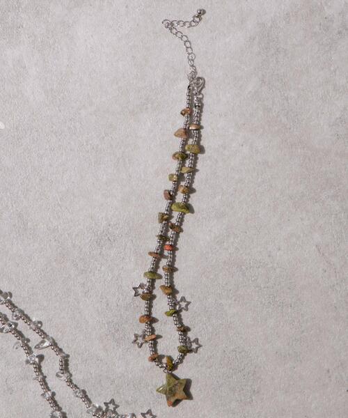 WEGO（ウィゴー）の「WEGO/スターストーンデザインネックレス（ネックレス・レディース・その他1/その他2/ライトピンク/ブラック・FREE）」の4枚目の写真