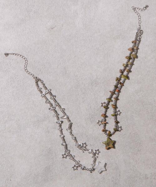 WEGO（ウィゴー）の「WEGO/スターストーンデザインネックレス（ネックレス・レディース・その他1/その他2/ライトピンク/ブラック・FREE）」の5枚目の写真