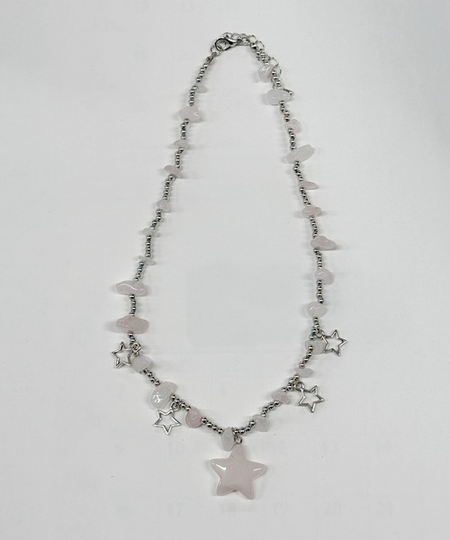 WEGO（ウィゴー）の「WEGO/スターストーンデザインネックレス（ネックレス・レディース・その他1/その他2/ライトピンク/ブラック・FREE）」の3枚目の写真