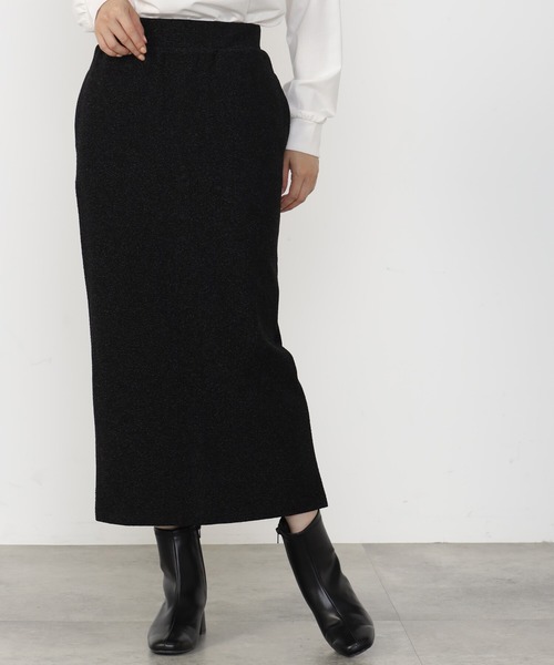 FOUND GOOD（ファウンドグッド）の「ラメタイトスカート（スカート・レディース・グレー系8/ブラック・L/M/S）」の2枚目の写真