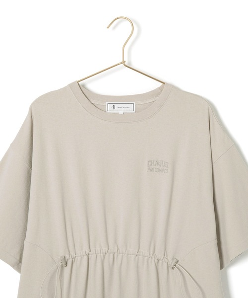 ROPE' PICNIC（ロペピクニック）の「ウエストドロスト付きTワンピース（ワンピース・レディース・ブラック/ベージュ/オフホワイト・38）」の15枚目の写真