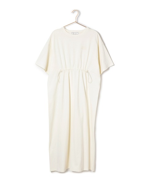 ROPE' PICNIC（ロペピクニック）の「ウエストドロスト付きTワンピース（ワンピース・レディース・ブラック/ベージュ/オフホワイト・38）」の6枚目の写真
