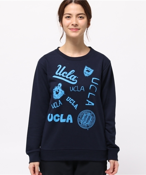 SEVENDAYS=SUNDAY（セブンデイズサンデイ）の「ＵＣＬＡ　マルチプリントスウェット（Tシャツ/カットソー・レディース・ネイビー/アイボリー・LARGE/MEDIUM）」の3枚目の写真