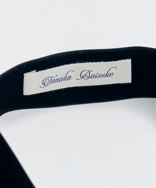 tanakadaisuke（タナカダイスケ）の「【tanakadaisuke/タナカダイスケ】crystal silver tip velvet long ribbon/ベルベットリボン（その他ヘアアクセサリー・レディース・ブラック・FREE）」の5枚目の写真