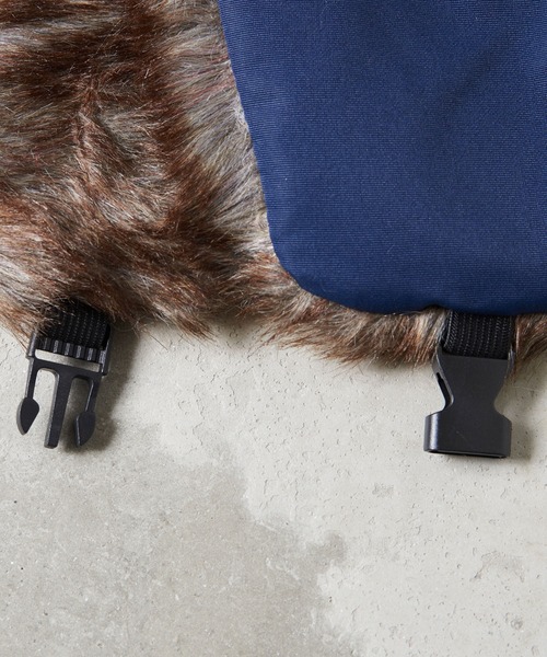 Revo.（レボ）の「フェイクファー ミリタリー フライトキャップ 耳当て付き 2way（キャップ・メンズ・ブラック/カーキ/ネイビー・FREE）」の14枚目の写真