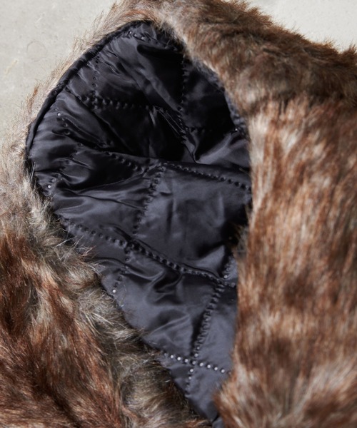 Revo.（レボ）の「フェイクファー ミリタリー フライトキャップ 耳当て付き 2way（キャップ・メンズ・ブラック/カーキ/ネイビー・FREE）」の15枚目の写真