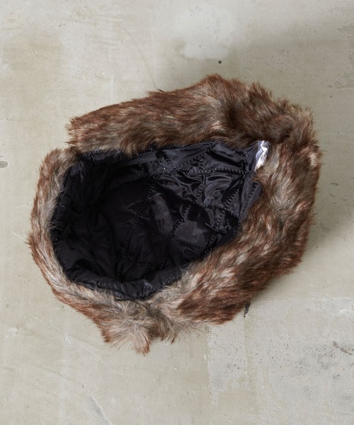 Revo.（レボ）の「フェイクファー ミリタリー フライトキャップ 耳当て付き 2way（キャップ・メンズ・ブラック/カーキ/ネイビー・FREE）」の8枚目の写真