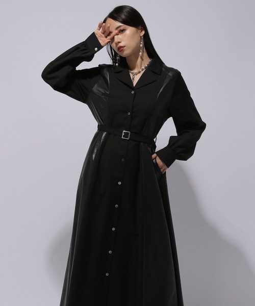 HARE（ハレ）の「フェイクレザーキリカエワンピース(HARE)（ワンピース