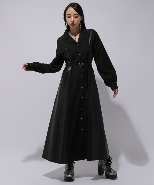 HARE（ハレ）の「フェイクレザーキリカエワンピース(HARE)（ワンピース