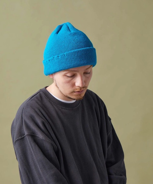 CPH(シーピーエイチ)の「CPH/シーピーエイチ/CUFF KNIT CAP / AC DAMAGE(ニットキャップ/ビーニー・メンズ・ブラック/オレンジ/モスグリーン/その他13・F)」の4枚目の写真