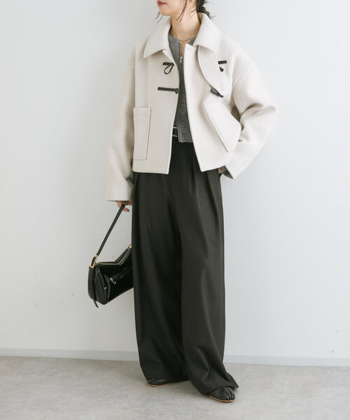 RIVE DROITE（リヴドロワ）の「ショートダッフルコート（ダッフルコート・レディース・ホワイト系その他/ネイビー・FREE）」の3枚目の写真