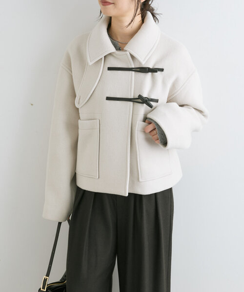 RIVE DROITE（リヴドロワ）の「ショートダッフルコート（ダッフルコート・レディース・ホワイト系その他/ネイビー・FREE）」の7枚目の写真