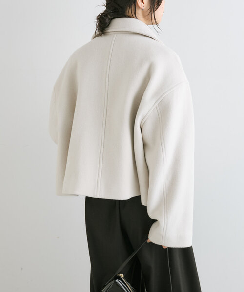 RIVE DROITE（リヴドロワ）の「ショートダッフルコート（ダッフルコート・レディース・ホワイト系その他/ネイビー・FREE）」の9枚目の写真