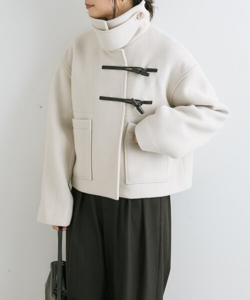 RIVE DROITE（リヴドロワ）の「ショートダッフルコート（ダッフルコート・レディース・ホワイト系その他/ネイビー・FREE）」の10枚目の写真