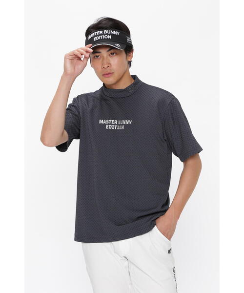 新品 マスターバニー レーヨンMVポンチ 半袖ハイネックカットソー(4)M/黒 フルダルメッシュ半袖シングルハイネックカットソー | MASTER