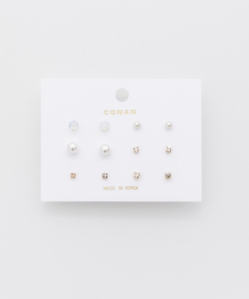ciite'(シーテ)の「ピアス 6セット / pierce 6 set(ピアス(両耳用)・レディース・ブラック/シルバー/ブルー/ホワイト/レッド/パープル・FREE)」の2枚目の写真