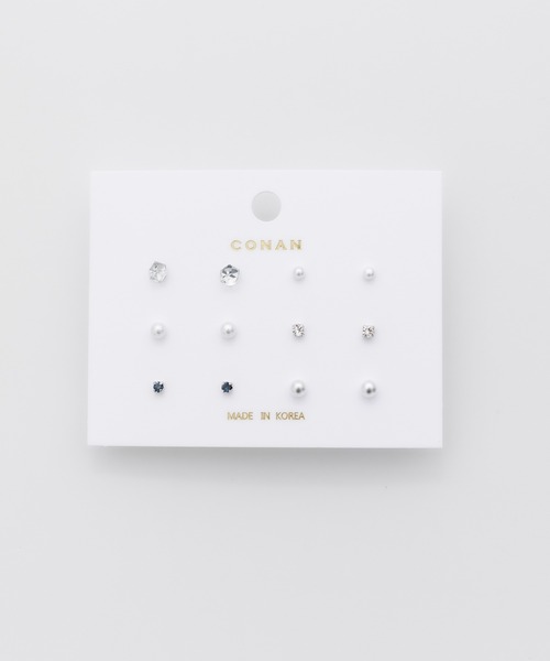ciite'(シーテ)の「ピアス 6セット / pierce 6 set(ピアス(両耳用)・レディース・ブラック/シルバー/ブルー/ホワイト/レッド/パープル・FREE)」の6枚目の写真