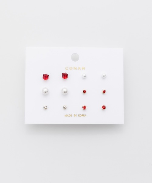 ciite'(シーテ)の「ピアス 6セット / pierce 6 set(ピアス(両耳用)・レディース・ブラック/シルバー/ブルー/ホワイト/レッド/パープル・FREE)」の19枚目の写真