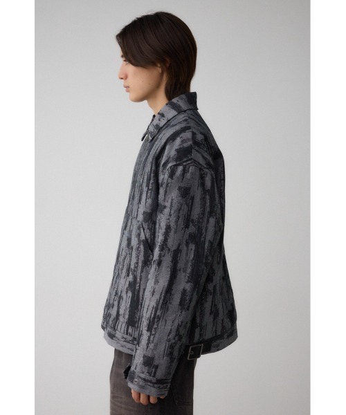 AZUL by moussy(アズールバイマウジー)の「ジャガードジップシャウター(テーラードジャケット・メンズ・ブラック系その他/グレー系その他/ホワイト系その他・FREE)」の5枚目の写真