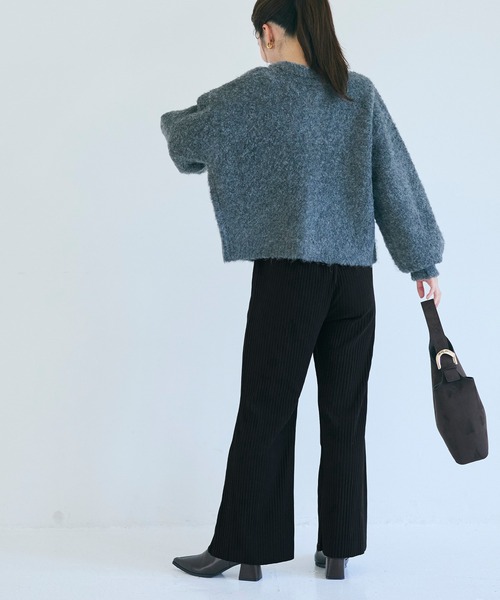 coca(coca)(コカ)の「スムースリブパンツ(その他パンツ・レディース・グレイッシュベージュ/ライトベージュ/アイボリー/ブラック/ベージュ/ブラウン/チャコール・M/L/XL/S)」の12枚目の写真
