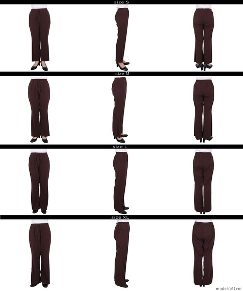 coca(coca)(コカ)の「スムースリブパンツ(その他パンツ・レディース・グレイッシュベージュ/ライトベージュ/アイボリー/ブラック/ベージュ/ブラウン/チャコール・M/L/XL/S)」の14枚目の写真