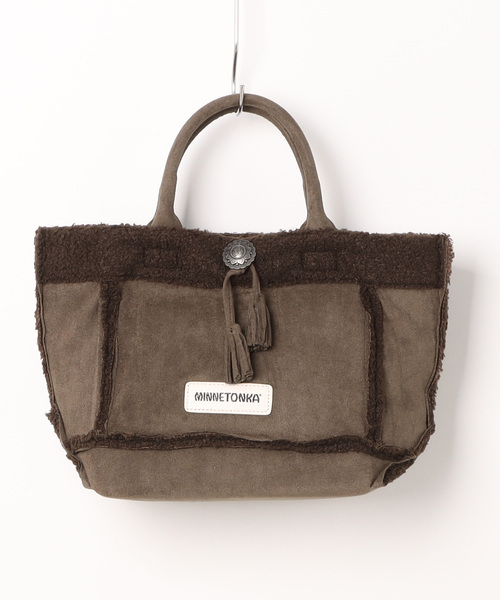 【MINNETONKA】ミネトンカ MT SUEDE BOA TOTE BAG（スエードボアトートバッグ）（トートバッグ）｜Minnetonka（ミネトンカ）