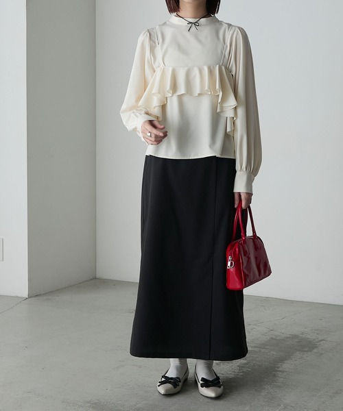 セール】【BONLECILL noir】フリルビスチェレイヤードハイネック