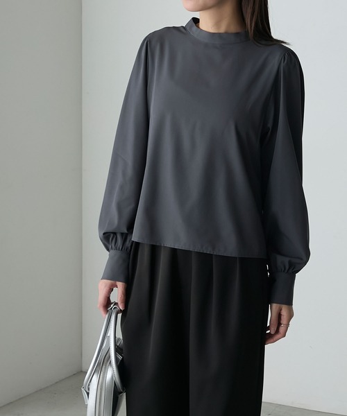 BONLECILL noir】フリルビスチェレイヤードハイネックボリューム