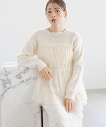 LAKOLE | チュールドッキングニットプルオーバー / 149362(ニット/セーター)