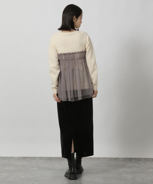 セール】チュールドッキングニットプルオーバー / 149362（ニット