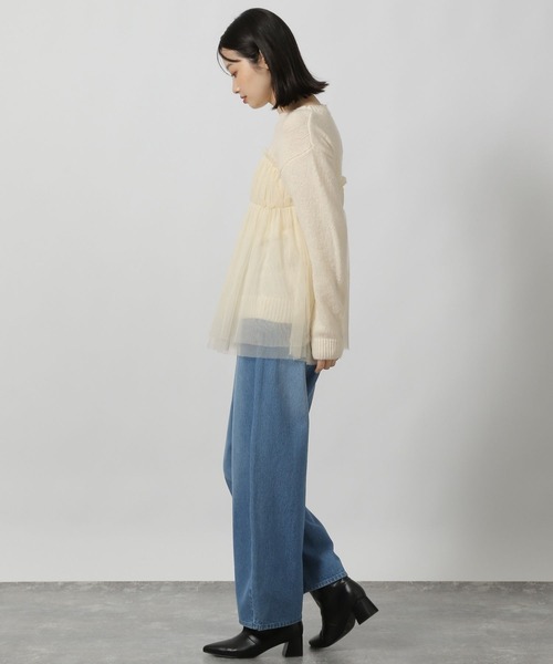 セール】チュールドッキングニットプルオーバー / 149362（ニット