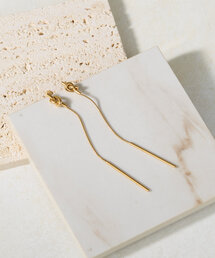 PAPILLONNER | ステンレスノットロングピアス(ピアス(両耳用))