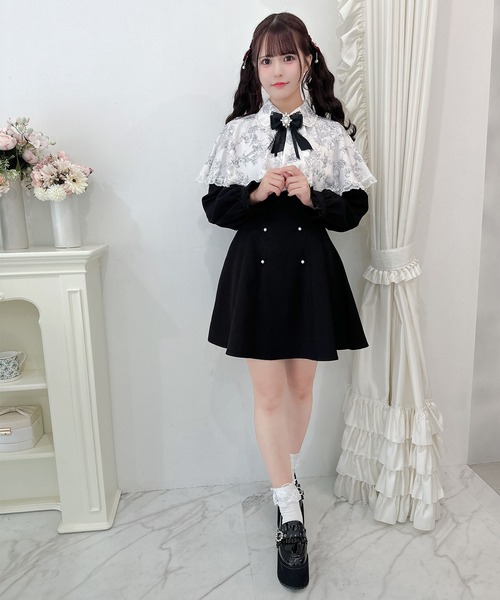 ROJITA（ロジータ）の「セパレートケープロングスリーブワンピース（ワンピース・レディース・ボルドー/ブルー/ブラック・FREE）」の12枚目の写真