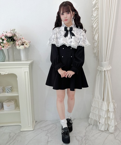 ROJITA（ロジータ）の「セパレートケープロングスリーブワンピース（ワンピース・レディース・ボルドー/ブルー/ブラック・FREE）」の22枚目の写真