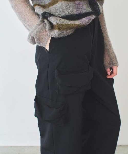 soduk(スドーク)の「【soduk】multi pockets cargo pants(カーゴパンツ・レディース・ブラック/グレー・M/S)」の14枚目の写真
