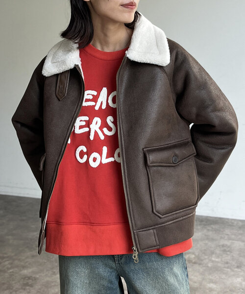 セール】フェイクムートンA2ジャケット（ブルゾン）｜CPCM（シーピー