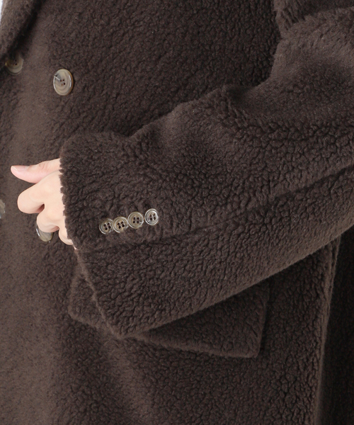 EDIFICE(エディフィス)の「LE GRAND(ル・グラン) Teddy Boa Chester Coat(チェスターコート・メンズ・ブラウン・MEDIUM/LARGE)」の12枚目の写真