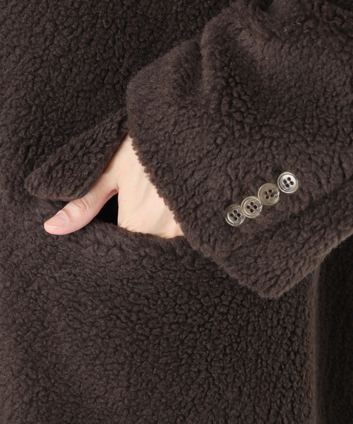 EDIFICE(エディフィス)の「LE GRAND(ル・グラン) Teddy Boa Chester Coat(チェスターコート・メンズ・ブラウン・MEDIUM/LARGE)」の13枚目の写真
