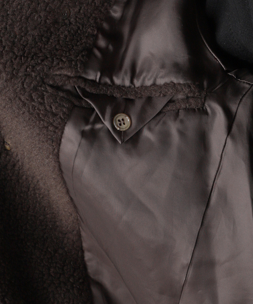EDIFICE(エディフィス)の「LE GRAND(ル・グラン) Teddy Boa Chester Coat(チェスターコート・メンズ・ブラウン・MEDIUM/LARGE)」の17枚目の写真