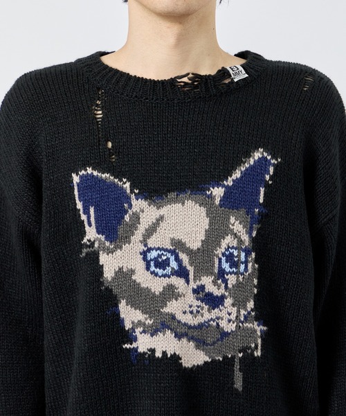 Masion MIHARA YASUHIRO 2023ss ニット ポロシャツ メゾンミハラヤスヒロ 23SS ダメージニットスタイル | 1372