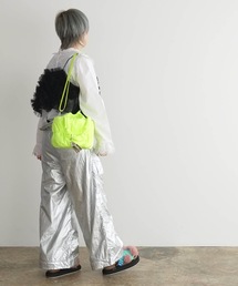 EM:cheek pokkori kinchaku 2way shoulder ギャザー巾着2WAYトート