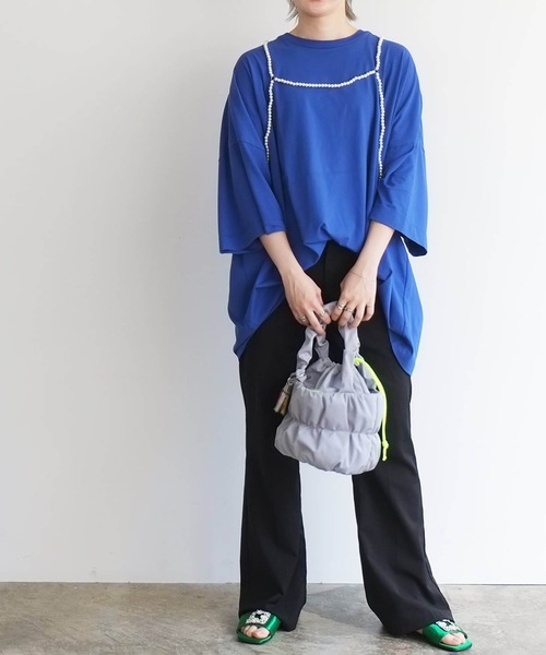 COMMON WARE（コモンウェアー）の「EM:cheek pokkori kinchaku 2way shoulder ギャザー巾着2WAYトート（ショルダーバッグ・レディース・ブラック/イエロー/グレー/ブルー・FREE）」の6枚目の写真