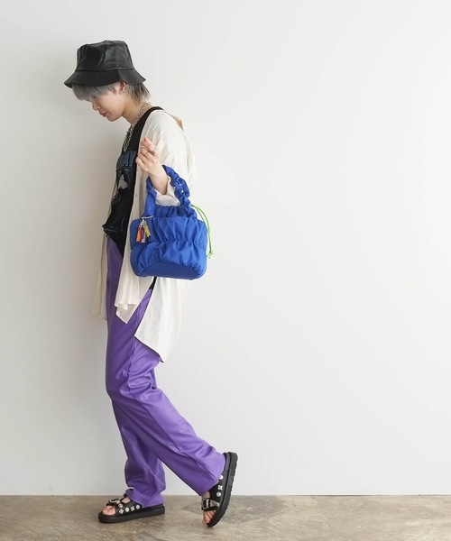 COMMON WARE（コモンウェアー）の「EM:cheek pokkori kinchaku 2way shoulder ギャザー巾着2WAYトート（ショルダーバッグ・レディース・ブラック/イエロー/グレー/ブルー・FREE）」の11枚目の写真