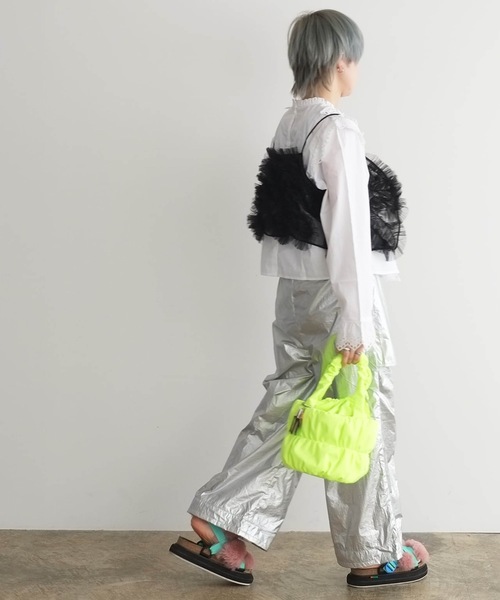 COMMON WARE（コモンウェアー）の「EM:cheek pokkori kinchaku 2way shoulder ギャザー巾着2WAYトート（ショルダーバッグ・レディース・ブラック/イエロー/グレー/ブルー・FREE）」の19枚目の写真