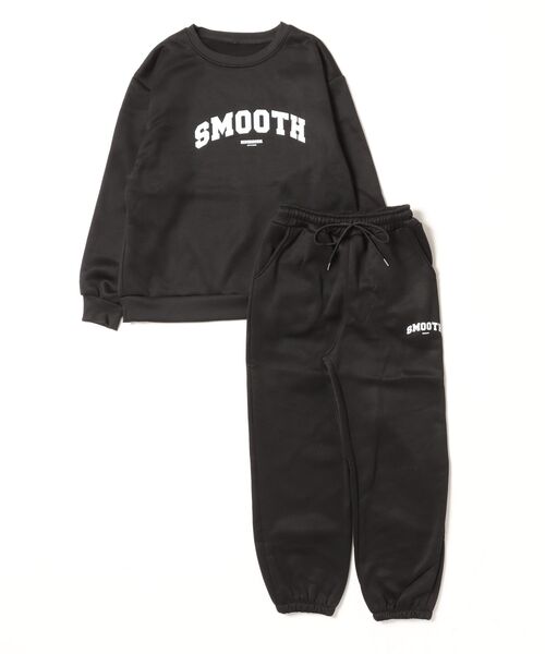 gossip！ロサンゼルス（ゴシップロサンゼルス）の「ビッグシルエットクルースウェット＆スウェットワイドパンツ  ルームウェア セットアップ 裏起毛（ルームウェア/パジャマ・レディース・グレー/ブラック・L/M/XL/XXL）」の8枚目の写真