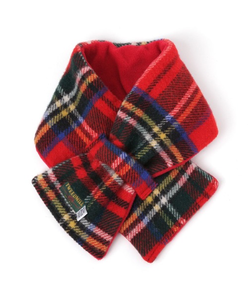 TWEED MILL（ツイードミル）の「【TWEEDMILLR(ツイードミル)】チェック柄ティペット（ストール/ショール・レディース・グレー/レッド/ベージュ・0）」の3枚目の写真