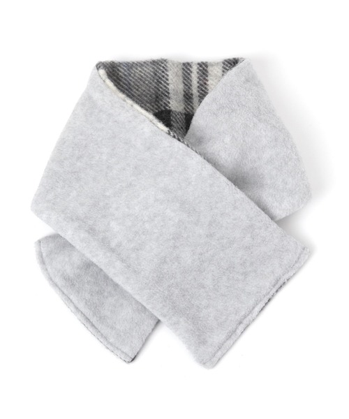 TWEED MILL（ツイードミル）の「【TWEEDMILLR(ツイードミル)】チェック柄ティペット（ストール/ショール・レディース・グレー/レッド/ベージュ・0）」の4枚目の写真