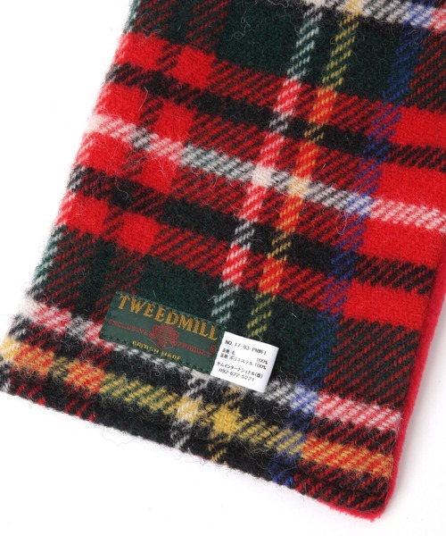 TWEED MILL（ツイードミル）の「【TWEEDMILLR(ツイードミル)】チェック柄ティペット（ストール/ショール・レディース・グレー/レッド/ベージュ・0）」の8枚目の写真
