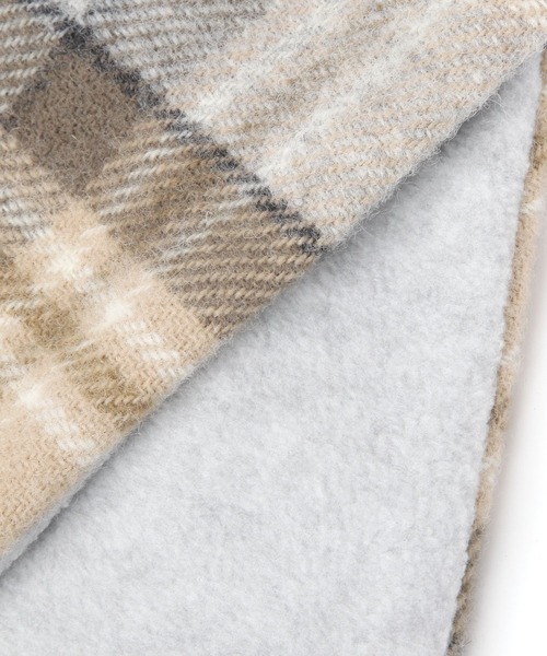 TWEED MILL（ツイードミル）の「【TWEEDMILLR(ツイードミル)】チェック柄ティペット（ストール/ショール・レディース・グレー/レッド/ベージュ・0）」の11枚目の写真
